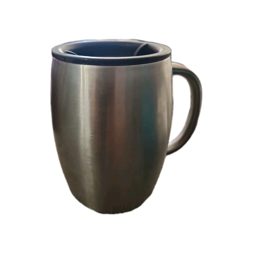 Tru Blu Stainless Steel Double Wall Insulated Mug w/ Handle & Lid 13.5oz